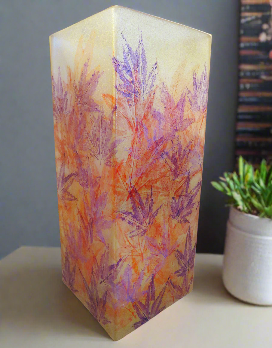 Autumn vibes table lamp, handmade Unique