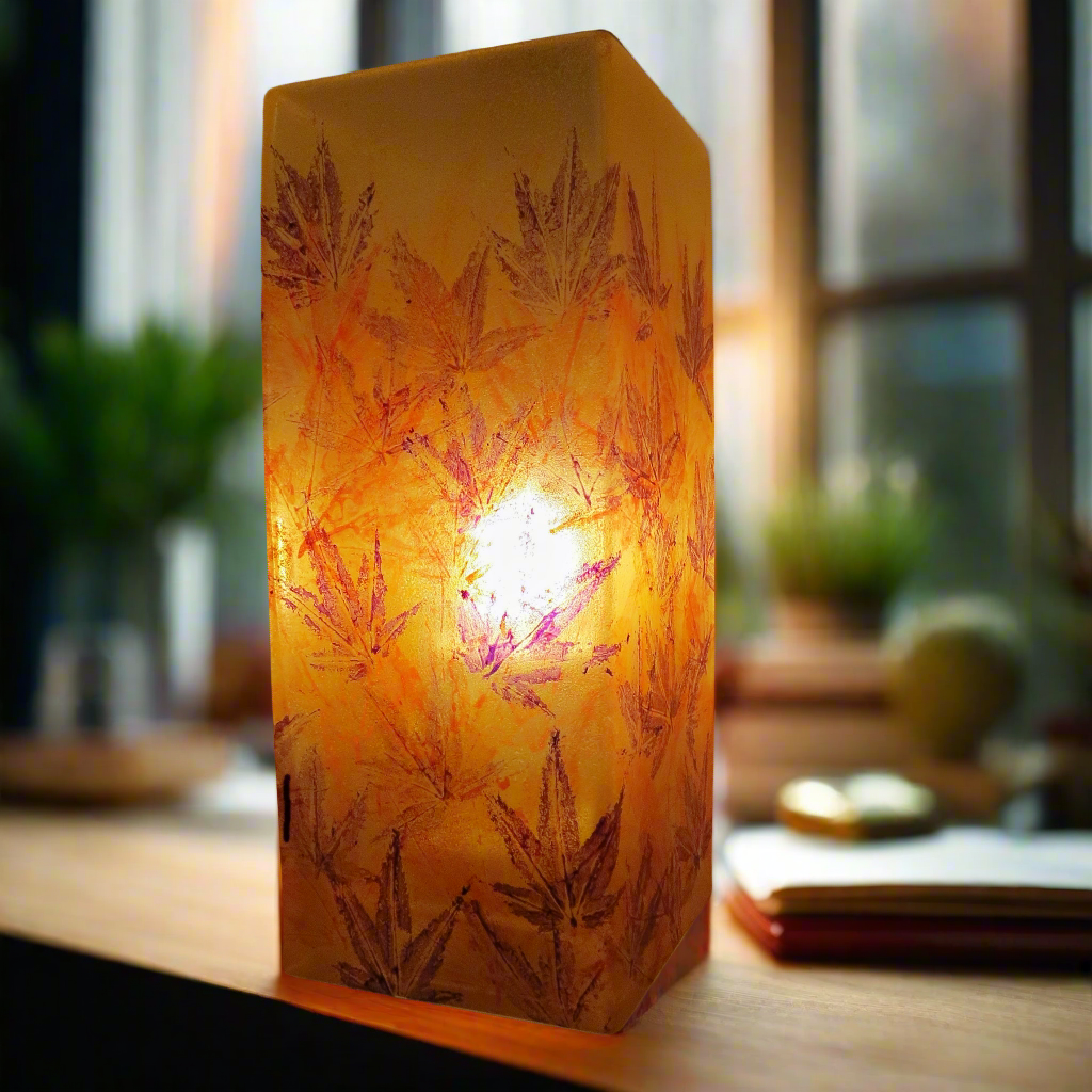 Autumn Colours Maple leaf Lamp handmade one of a kind