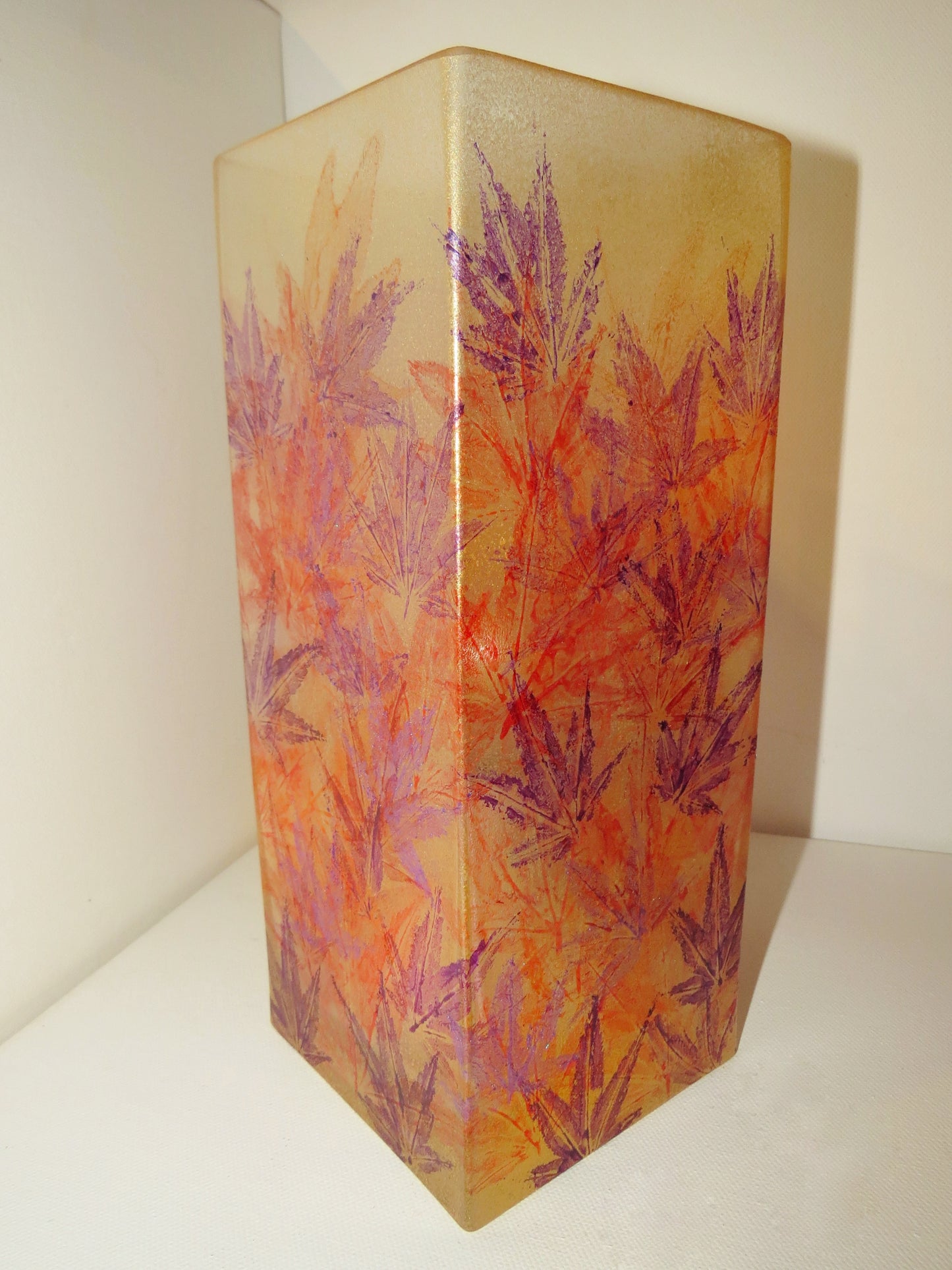 Eco Friendly Lamp, unique, handmade, Acer leaves 