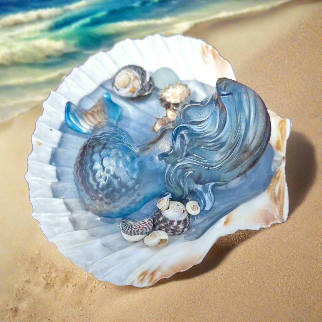 Mermaid holidays gift shells seaglass 